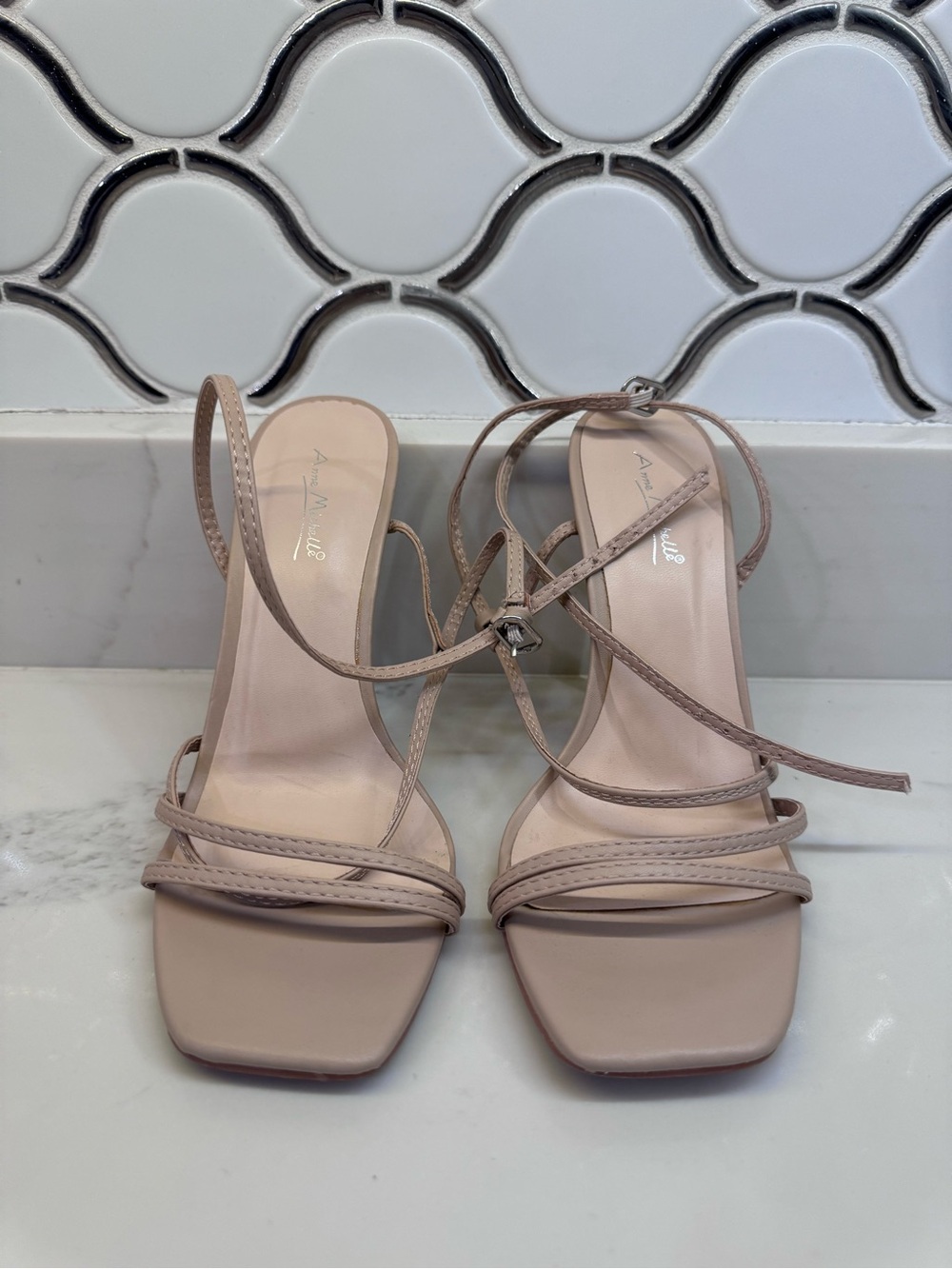 Anne Michelle Nude Strappy High Heel Sandal